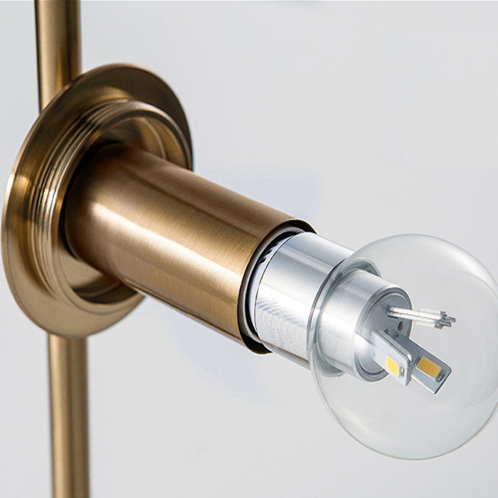 Modern Glass Globe Wall Lamp – European Style Iron Light for Bedroom & Aisle Decor
