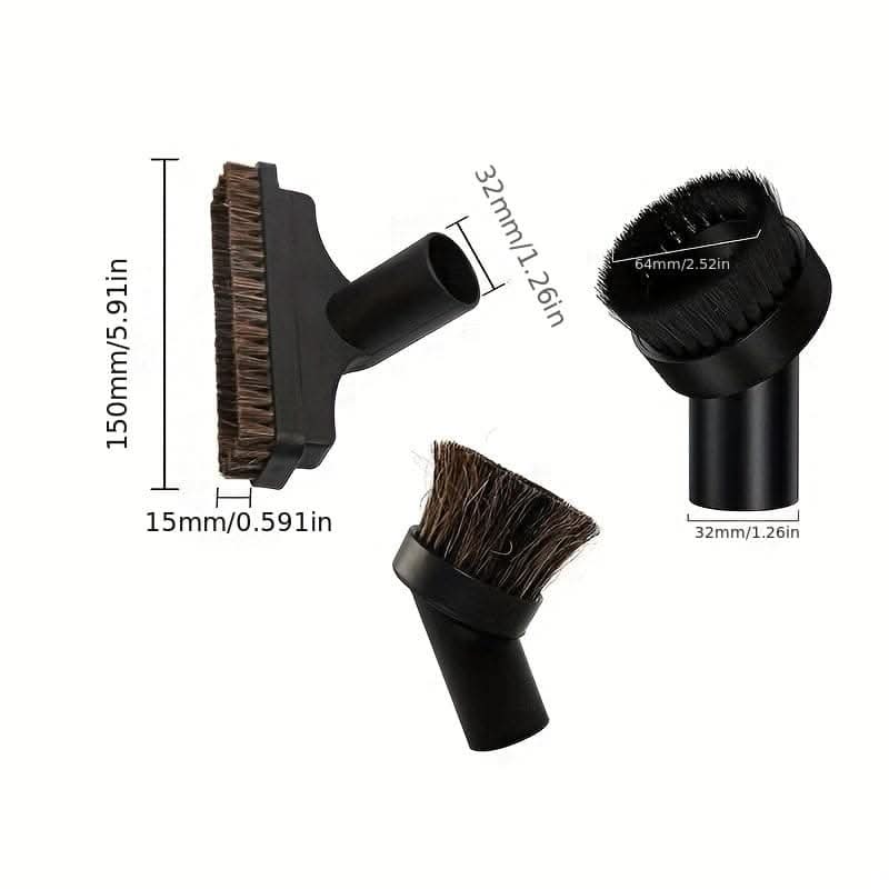 Multi-Model Vacuum Attachment Kit - Durable ABS Dusting & Crevice Brushes