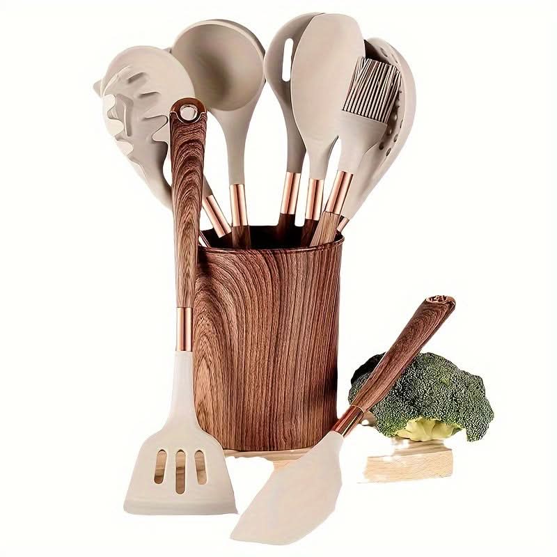 10-Piece Non-Stick Silicone Kitchen Utensils Set