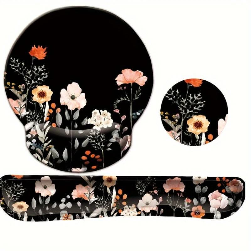 3-Piece Ergonomic Wrist Rest and Mouse Pad Set