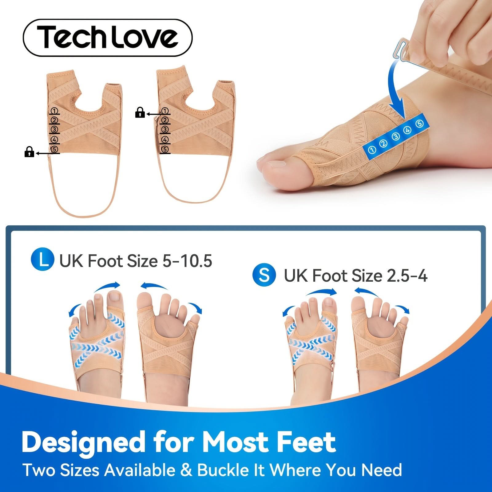 Adjustable Toe Separator Socks – Bunion Corrector & Toe Straightener