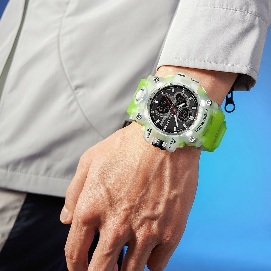 Sanda 6198 Sports Waterproof Electronic Watch for Men