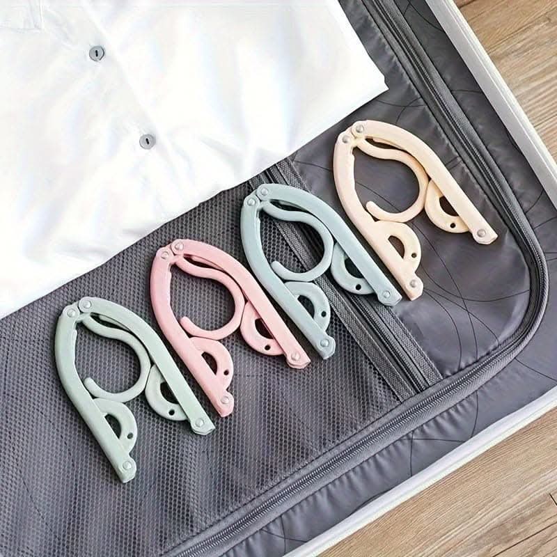 10pcs Premium Foldable Travel Cloth Hangers – Space-Saving & Durable