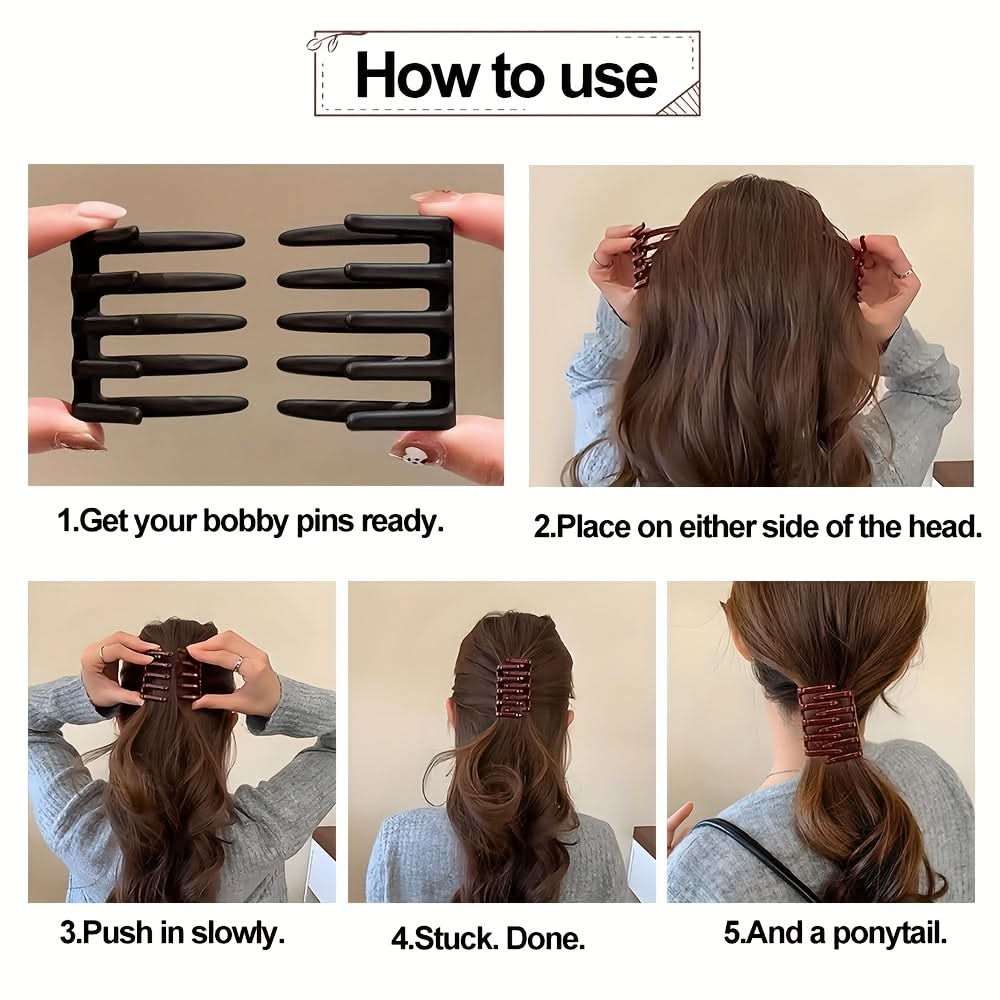 Chic Cross-Style Hair Clip – Medium-Sized, Durable