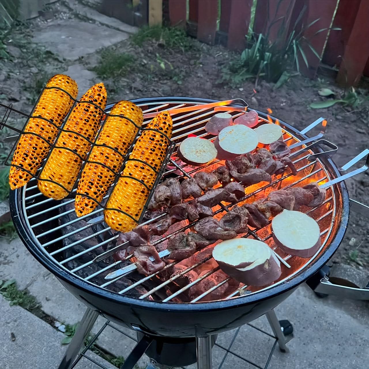 Metal BBQ Corn Grilling Basket - Non-Stick