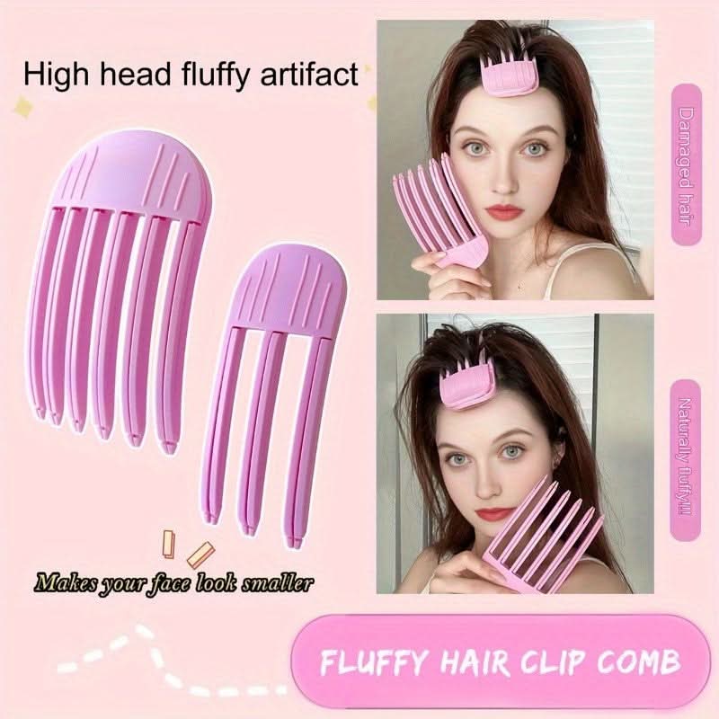 Root Lift Hair Volume Clips – 2PC Set, Plastic Comb