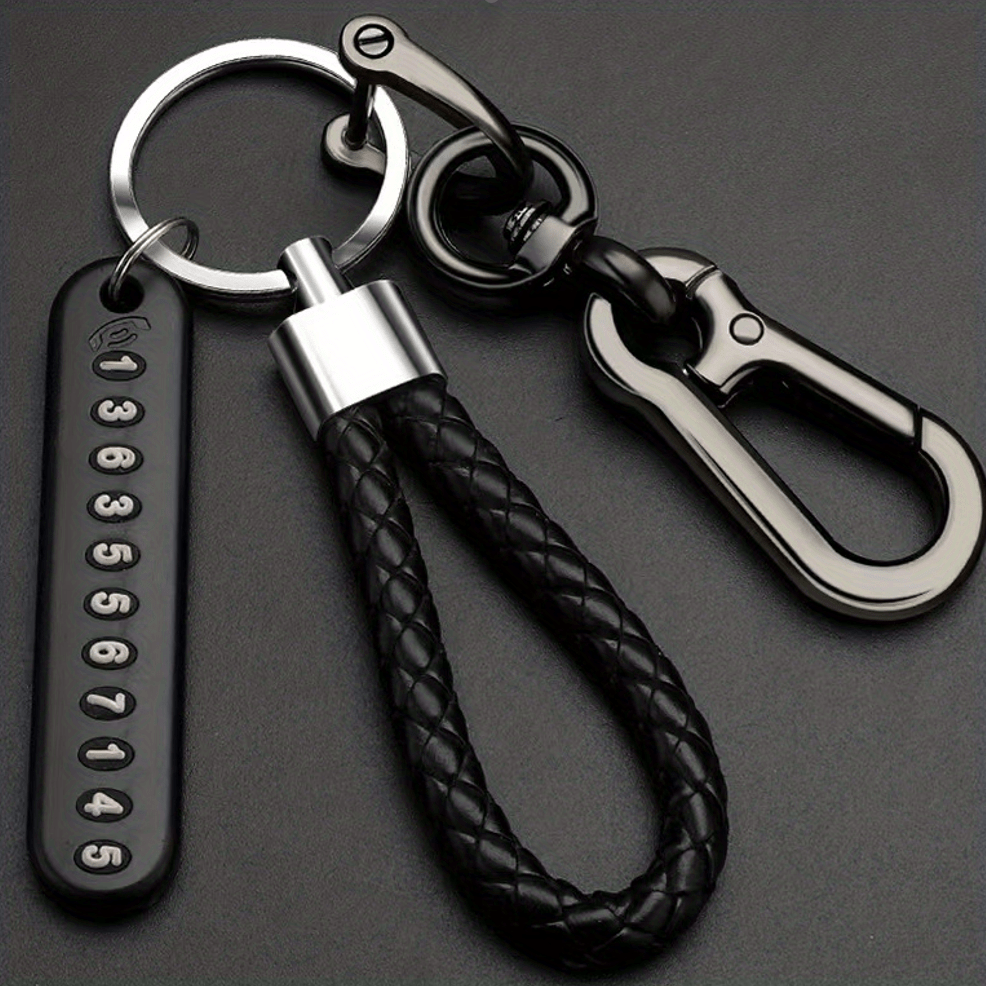 Anti-Loss Car Key Chain with Phone Number