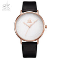SK Women’s Quartz Watch – Fashion PU Leather Strap, Waterproof Casual Wristwatch