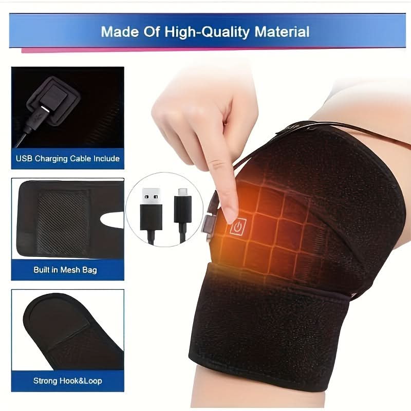 USB Powered Electric Heating Knee Pad for Pain Relief-1 Pair