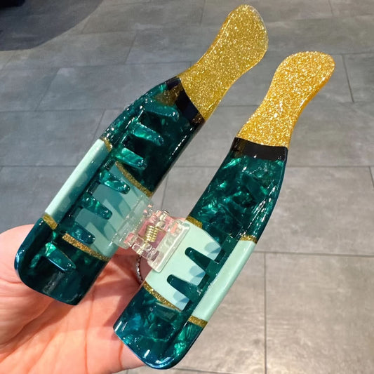 Funny Wine Bottle Hair Claw for Women