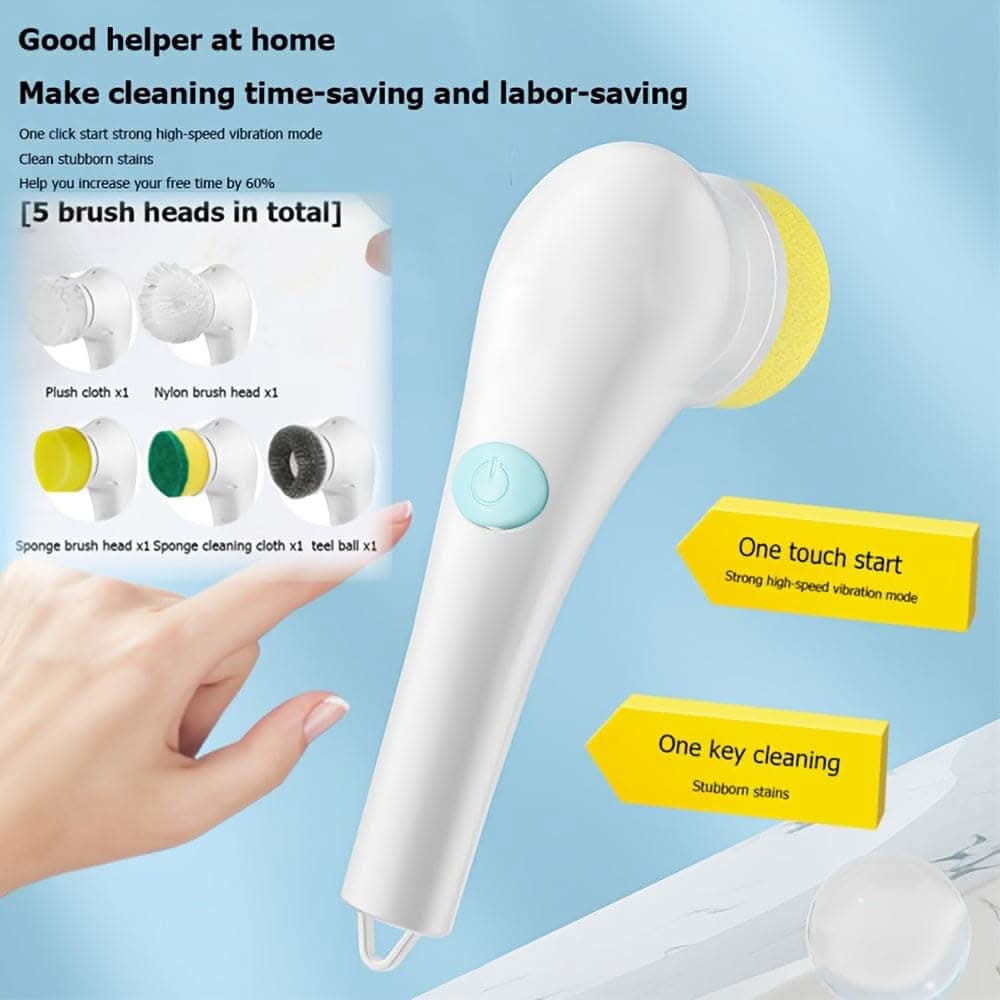 5-in-1 Cordless Electric Spin Scrubber