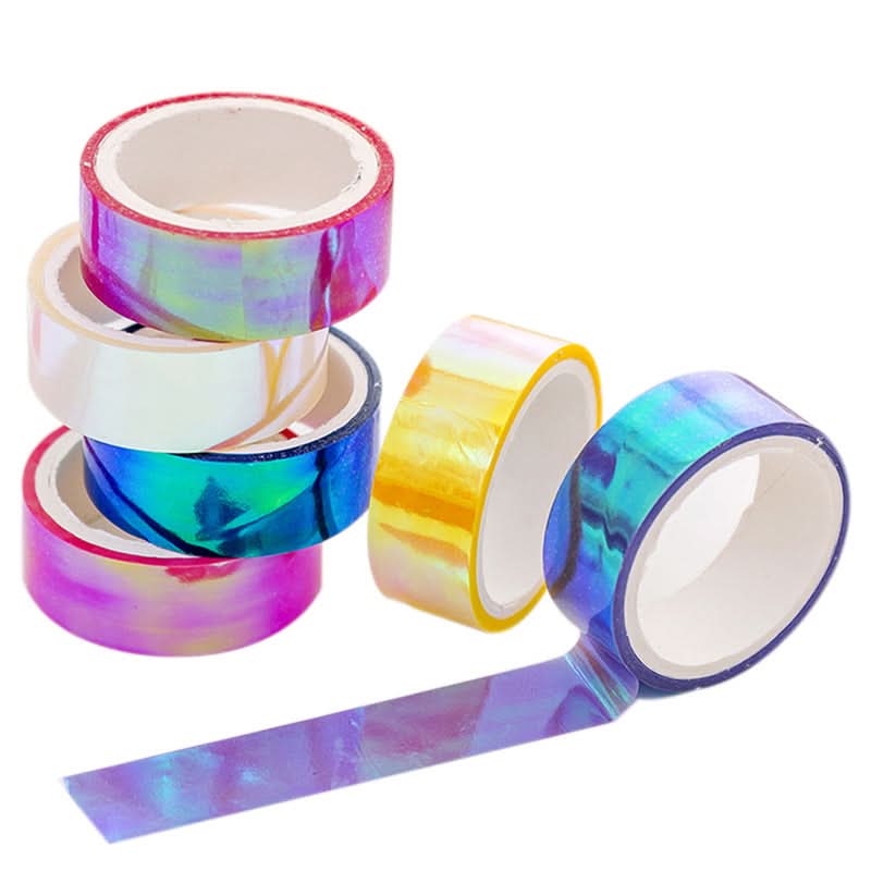 Set of 6 Waterproof Gradient Washi Tapes