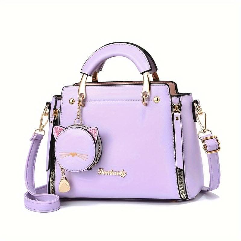 Versatile Faux Leather Shoulder & Crossbody Purse For Women
