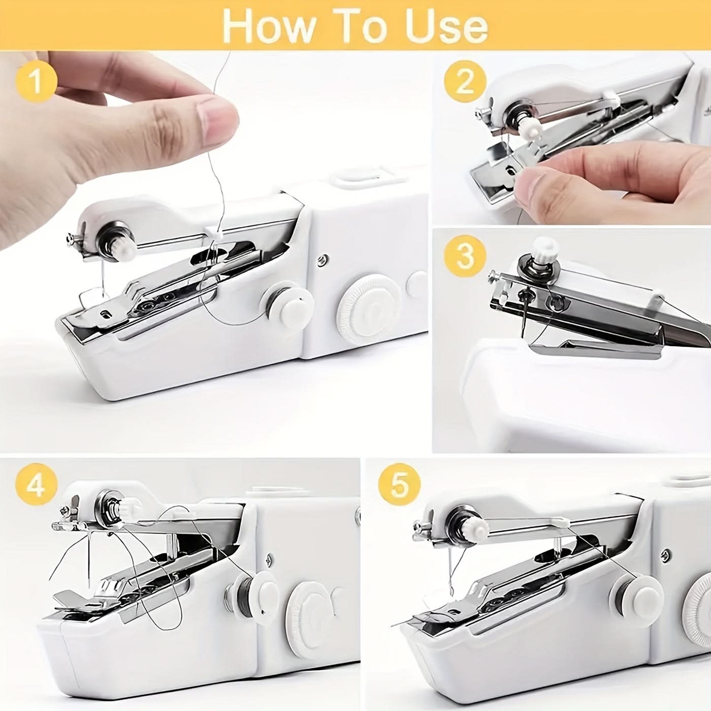 Compact Handheld Sewing Machine for Quick Repairs