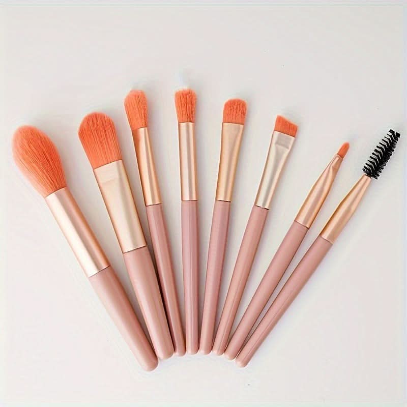 8-Piece Portable Makeup Brush Set – Mini Brushes for Concealer
