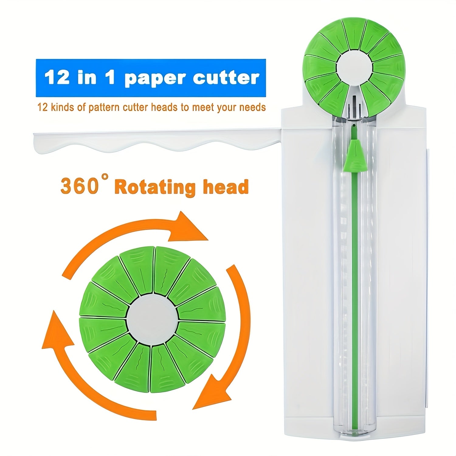 12-in-1 Paper Trimmer for A4 – Manual Craft Cutter with Sliding Blades