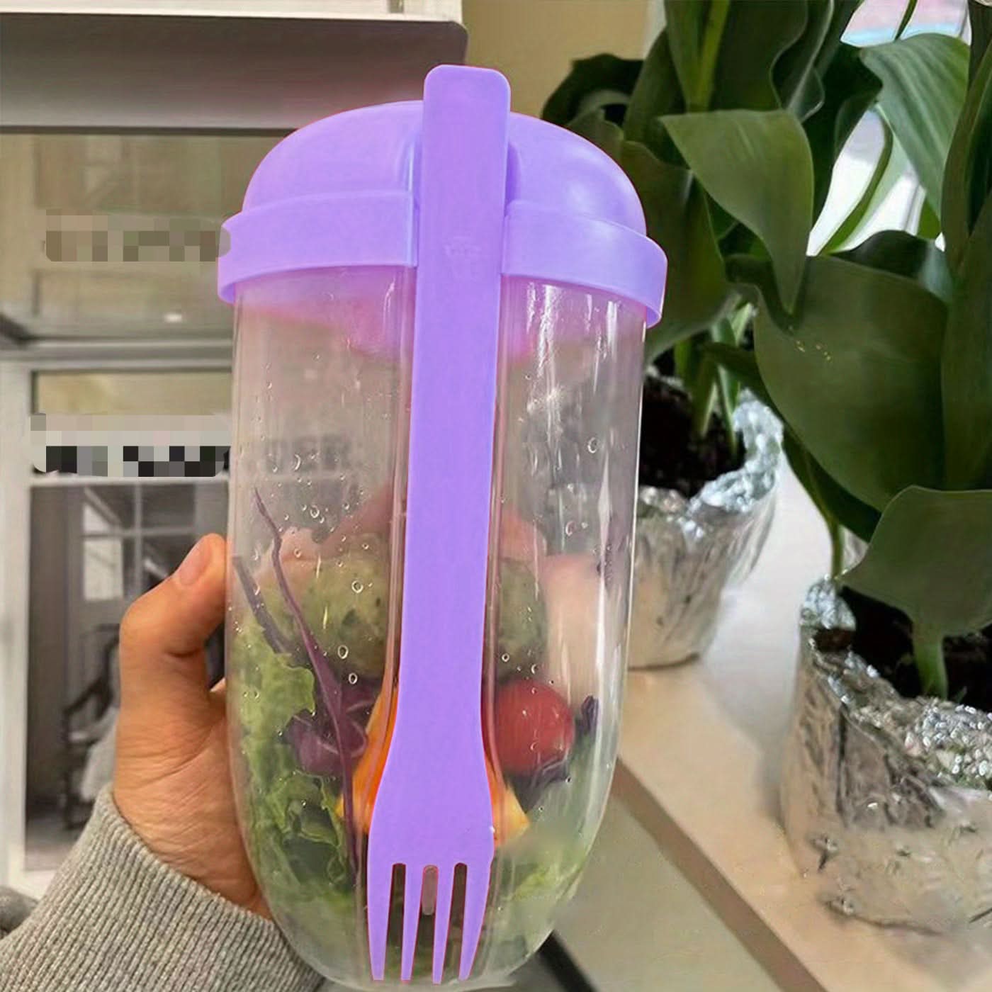 1000ml Salad Shaker Cup with Lid