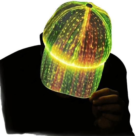 LED Light-Up Fiber Optic Rave Hat