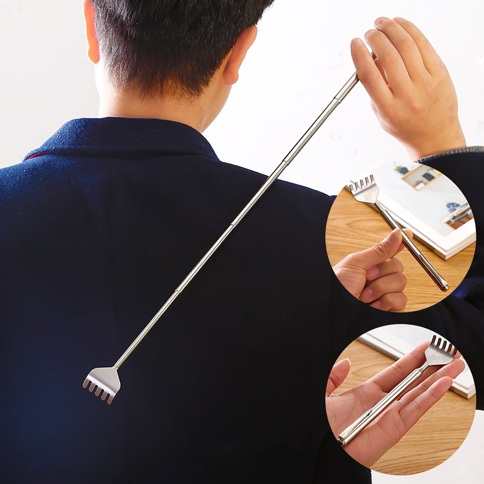 Retractable Stainless Steel Back Scratcher – Your Portable Itch Relief Solution