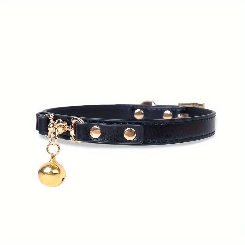 Luxury Gothic Dog Collar with Bell & Leash