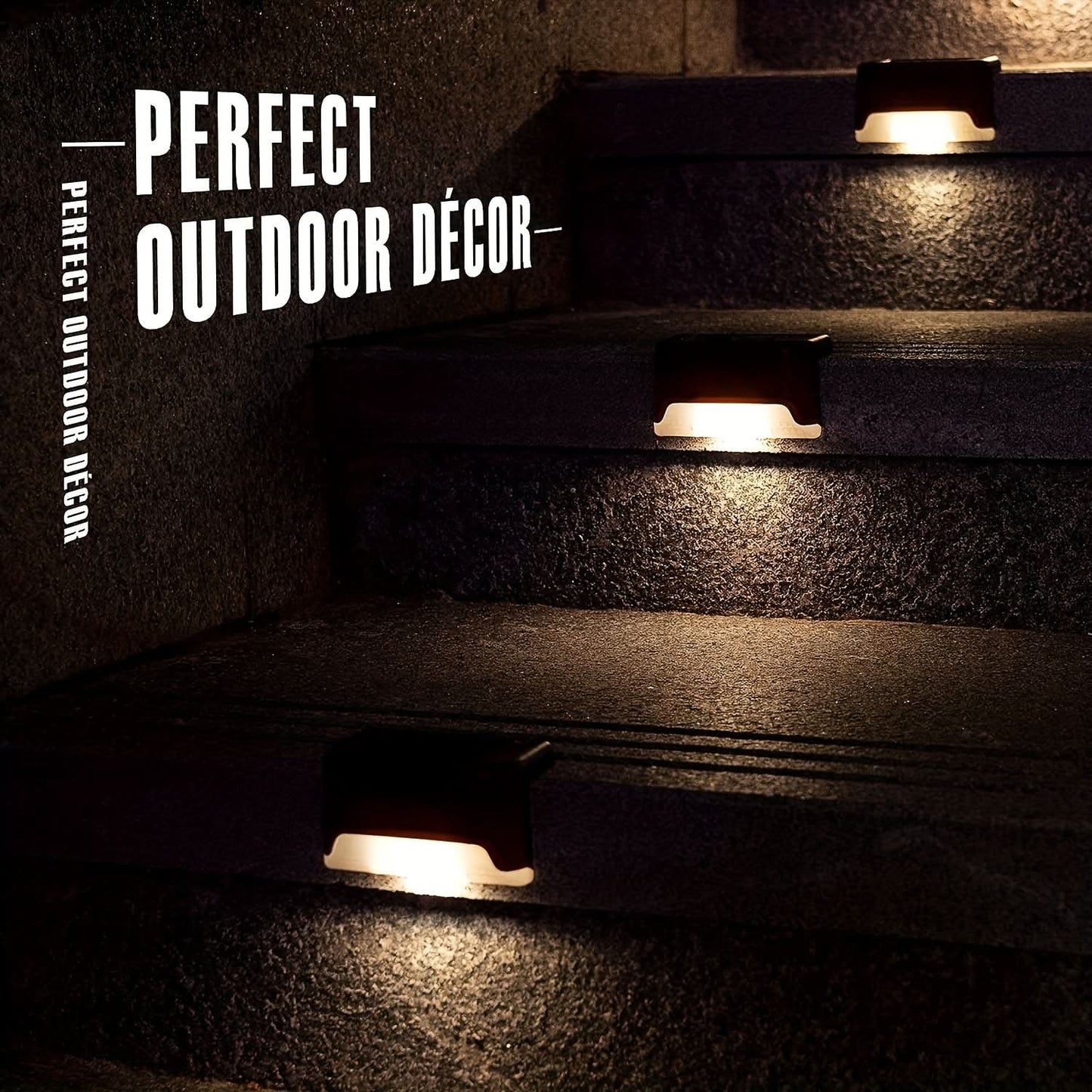 4 Pcs Solar Powered Outdoor Garden Lights - Waterproof LED