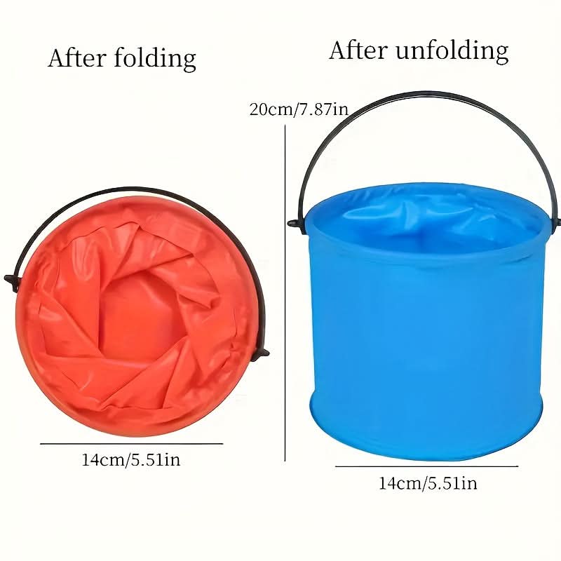 Mini Folding Beach Bucket – Durable PVC Collapsible Pail for Water Play