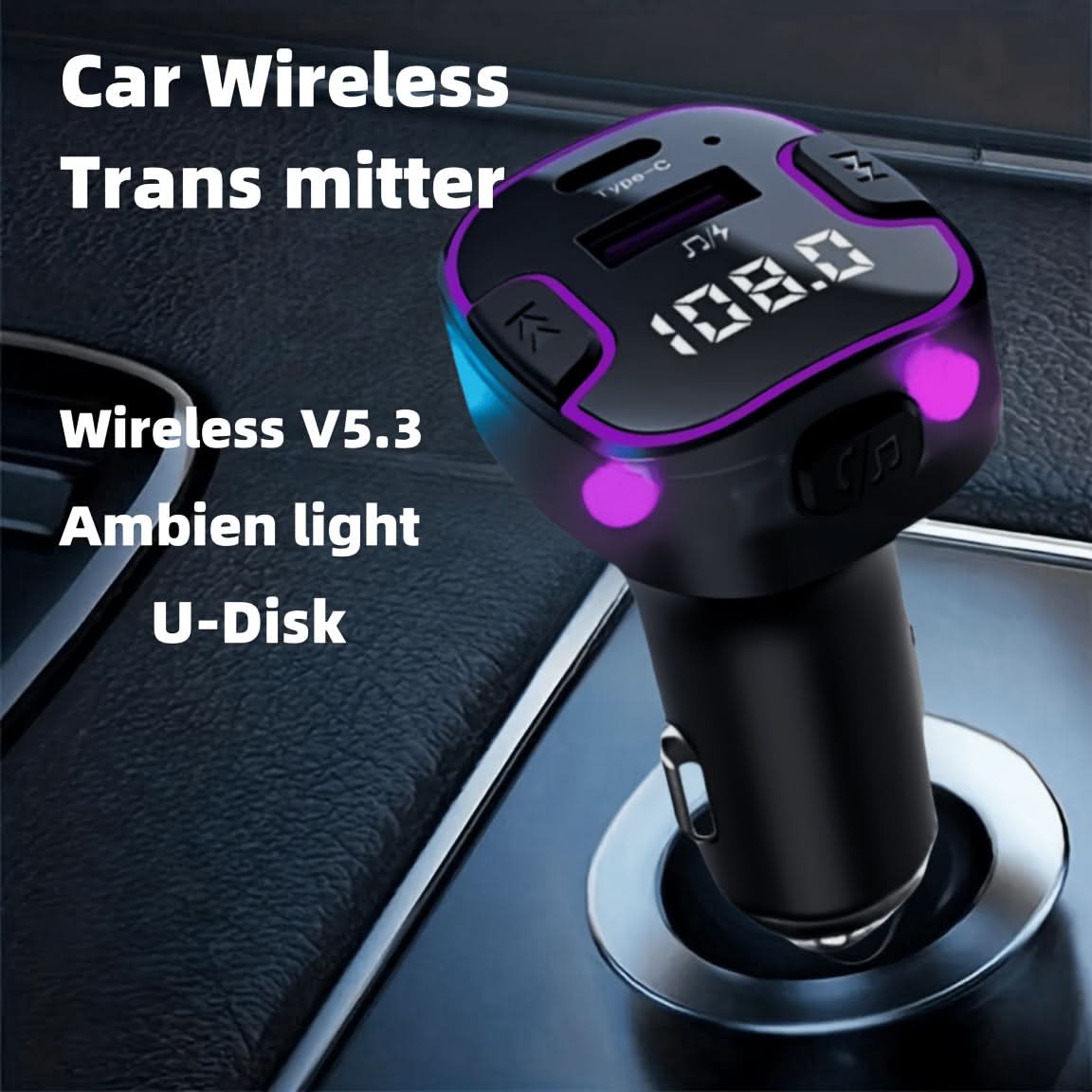 Bluetooth 5.3 Audio Transmitter Car Kit