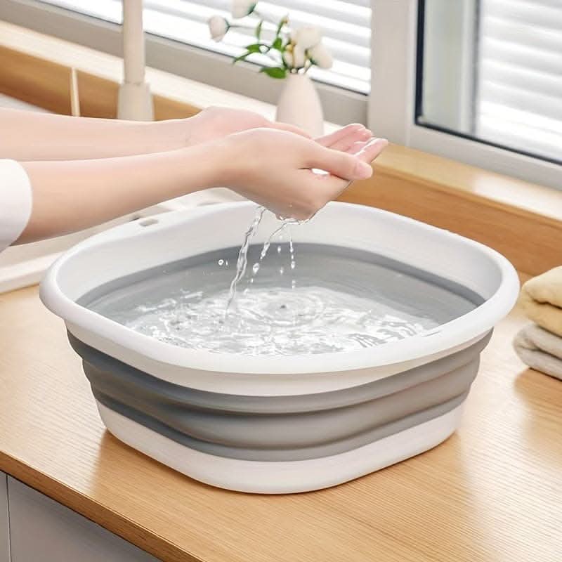 Portable Collapsible Wash Basin - Foldable Plastic Basin for Home, Dorm, and Outdoor Use