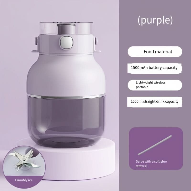 Portable Electric Juice Cup – 800ml USB Rechargeable Juicer Blender