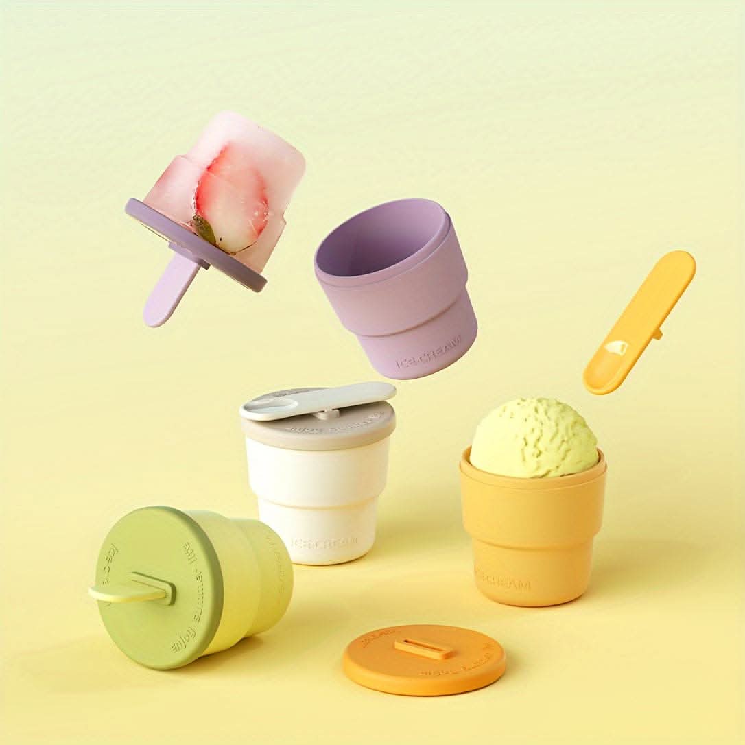 Silicone Ice Cream Cup - Freezable & Oven Safe Dessert Cup