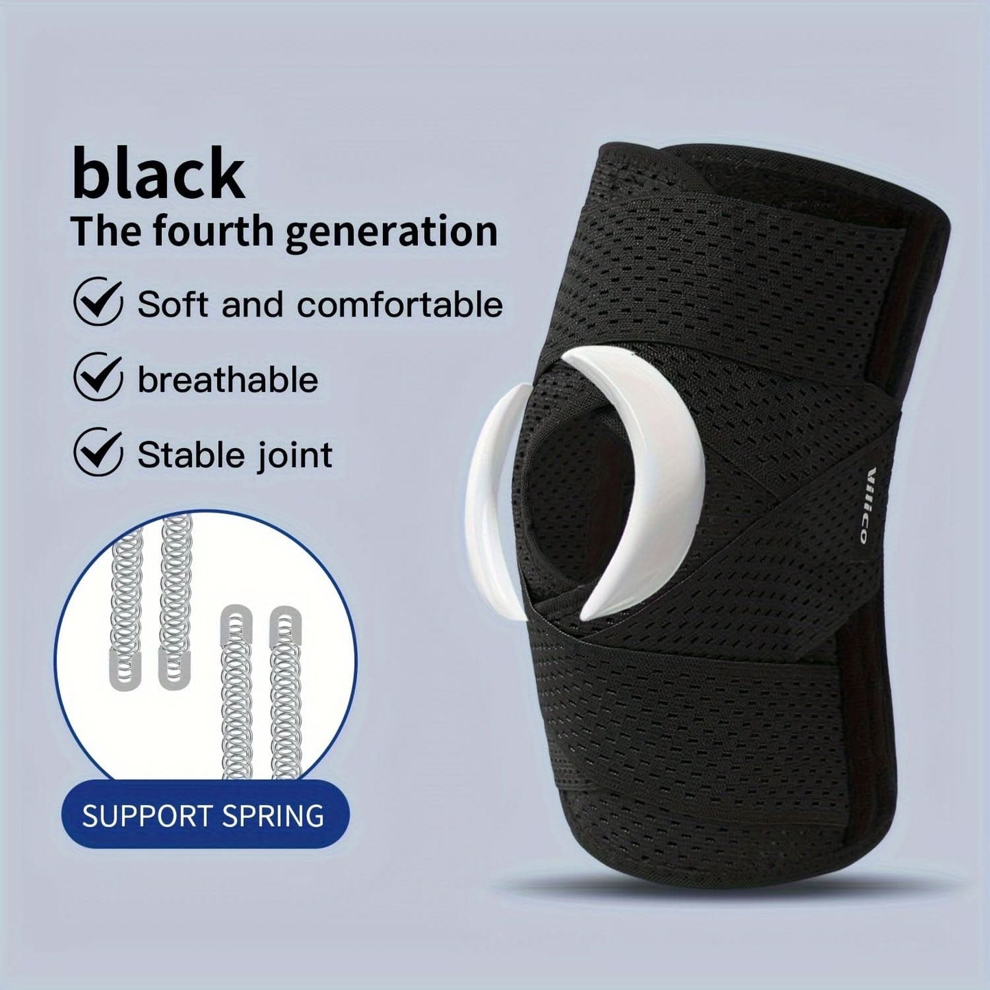 Compression Knee Sleeve with Spring Stabilizers – Fitness Support