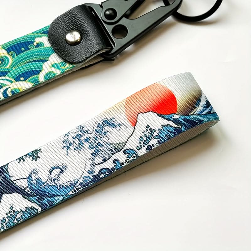 Premium Nylon Car & Motorcycle Keychain – Wave Design