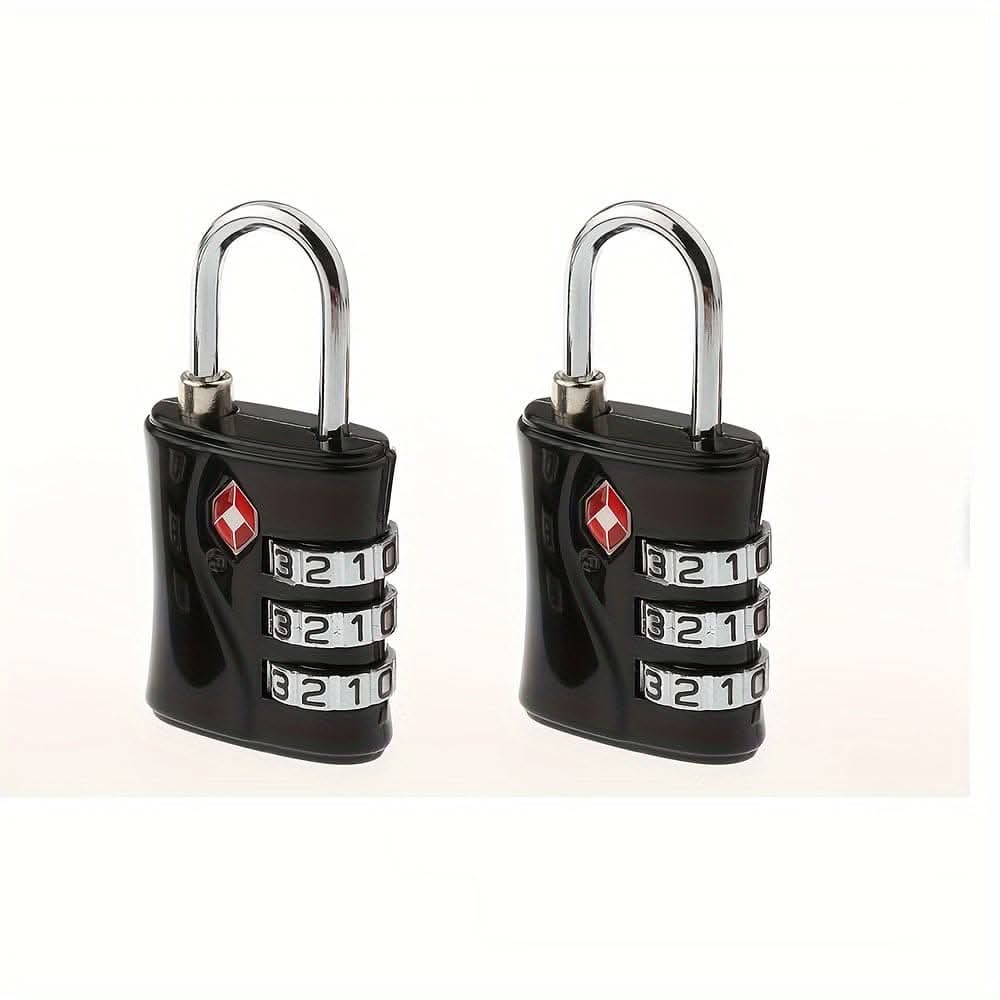 TSA Luggage Locks – 3-Digit Combination Steel Padlocks for Suitcases