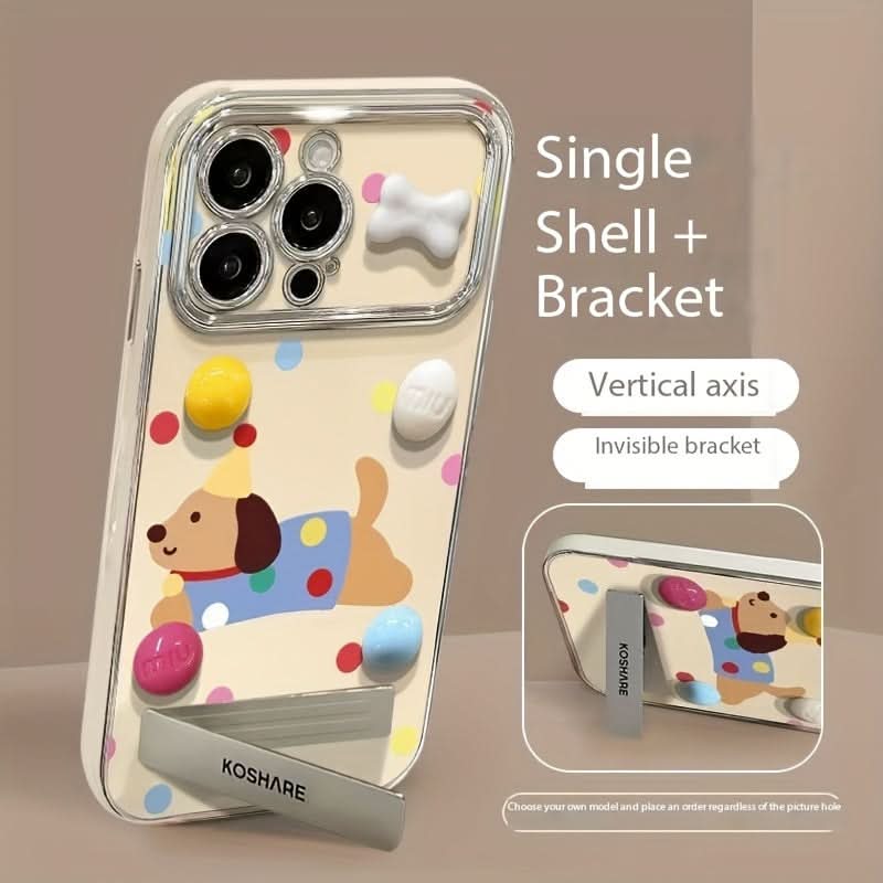 Cartoon Dog Case with Chain for iPhone 16