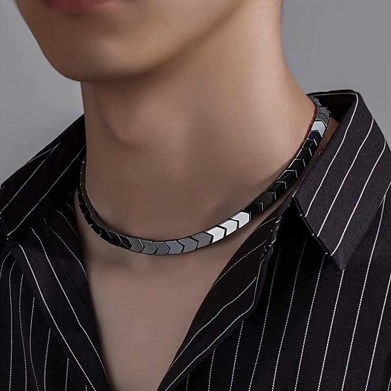 Men’s Hip-Hop Spliced Chain Necklace – Adjustable, Stylish