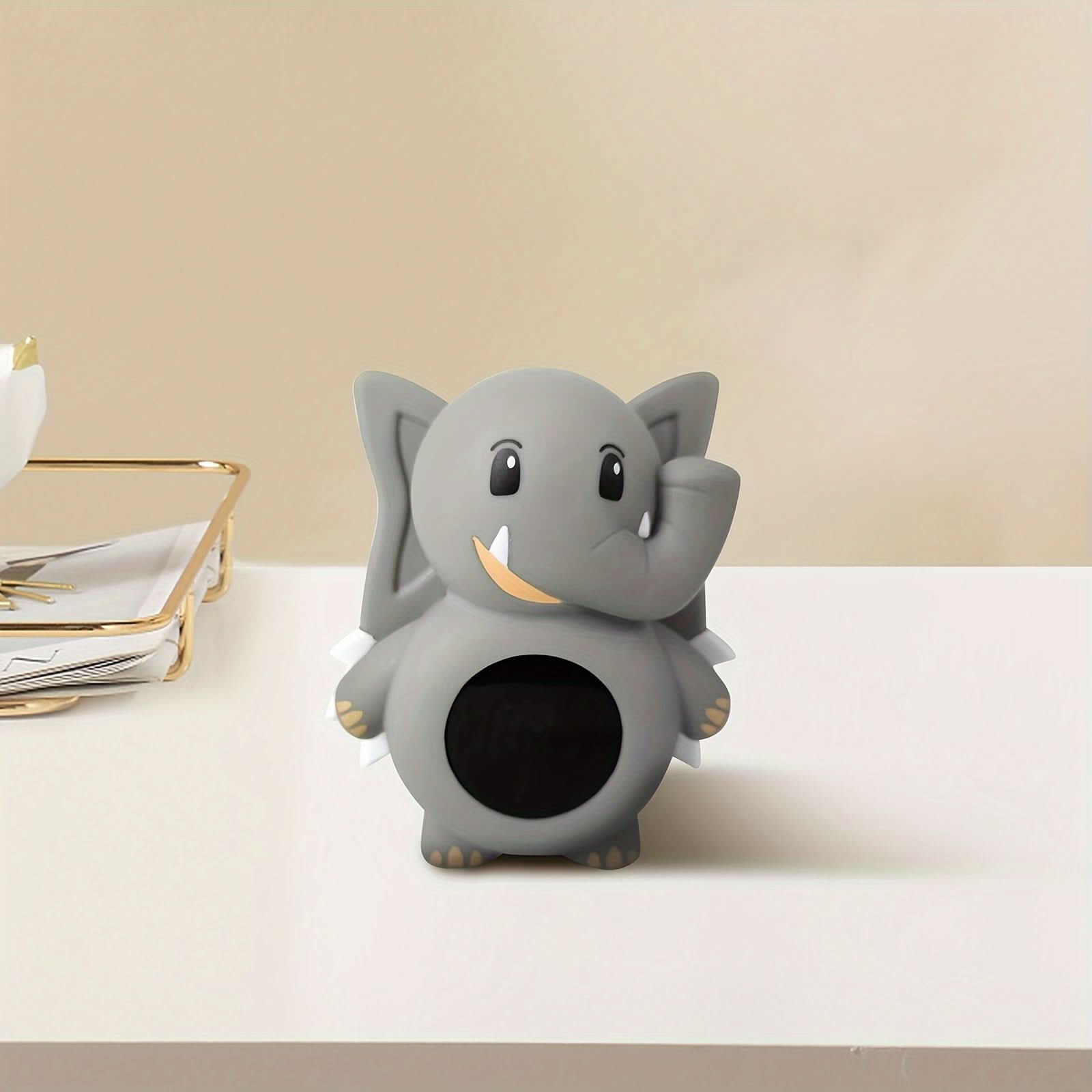 Cute Elephant Thermometer, 3-in-1 LED Display for Room, Bathroom & Pool