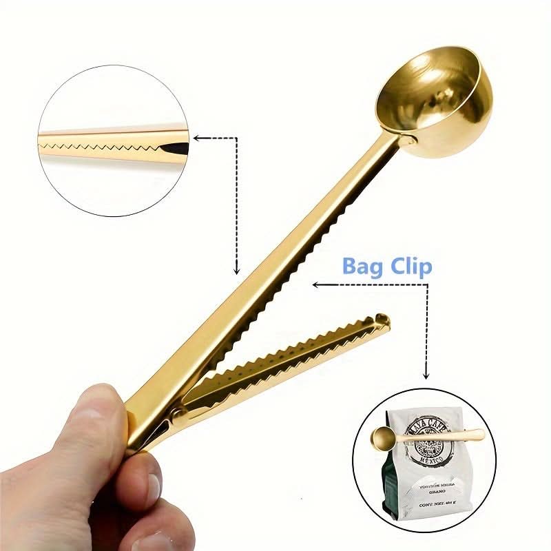 15ml Stainless Steel Coffee Scoop with Clip