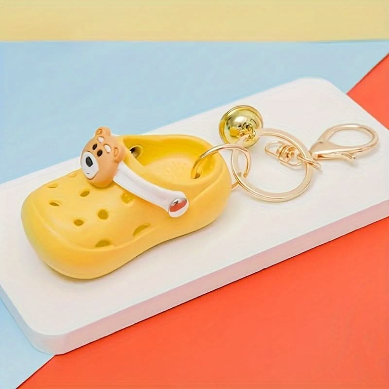 Grefay PVC Cartoon Bear Shoe Keychain Charm