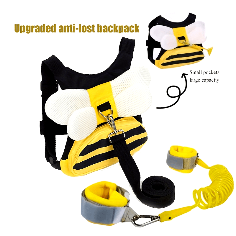 Cute Bee Safety Harness Backpack for Kids
