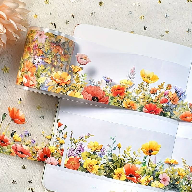 Yellow Spring Floral Tape - Decorative Adhesive Tape (2m)