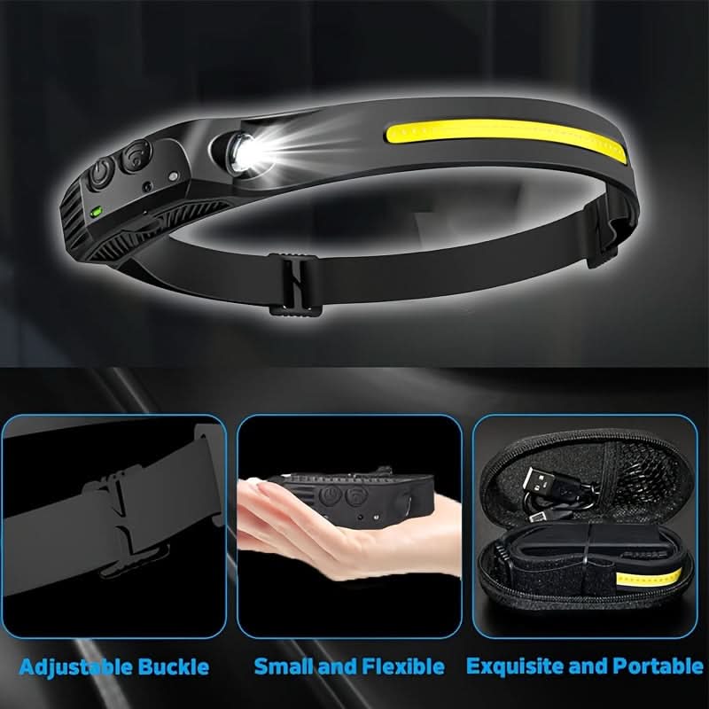USB Rechargeable LED Headlamp with Motion Sensor