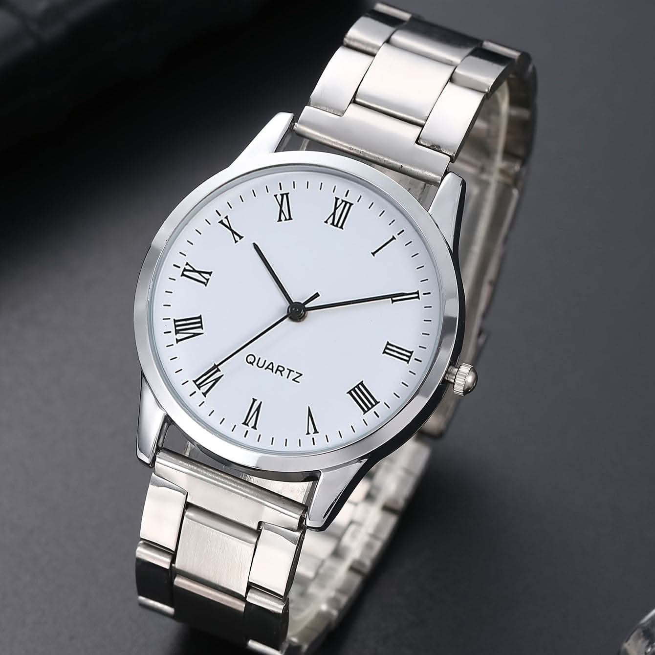 Business Leisure Couples Quartz Watch – Analog Steel Band