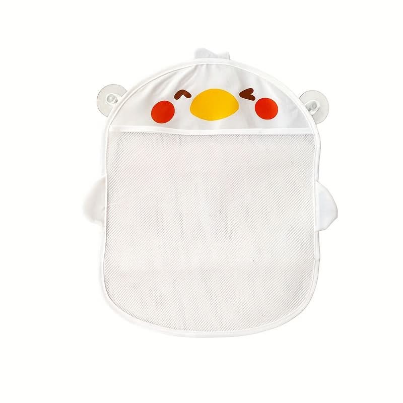 Cartoon Bath Net Bag with Suction Cup – Waterproof Baby Bath Storage Net