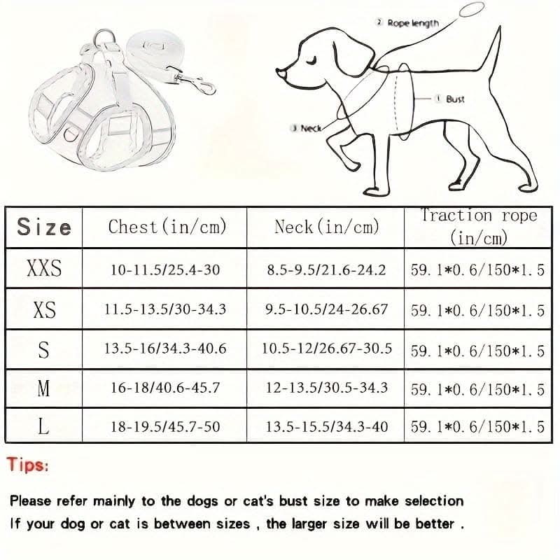 Breathable No-Pull Dog Harness & Leash Set