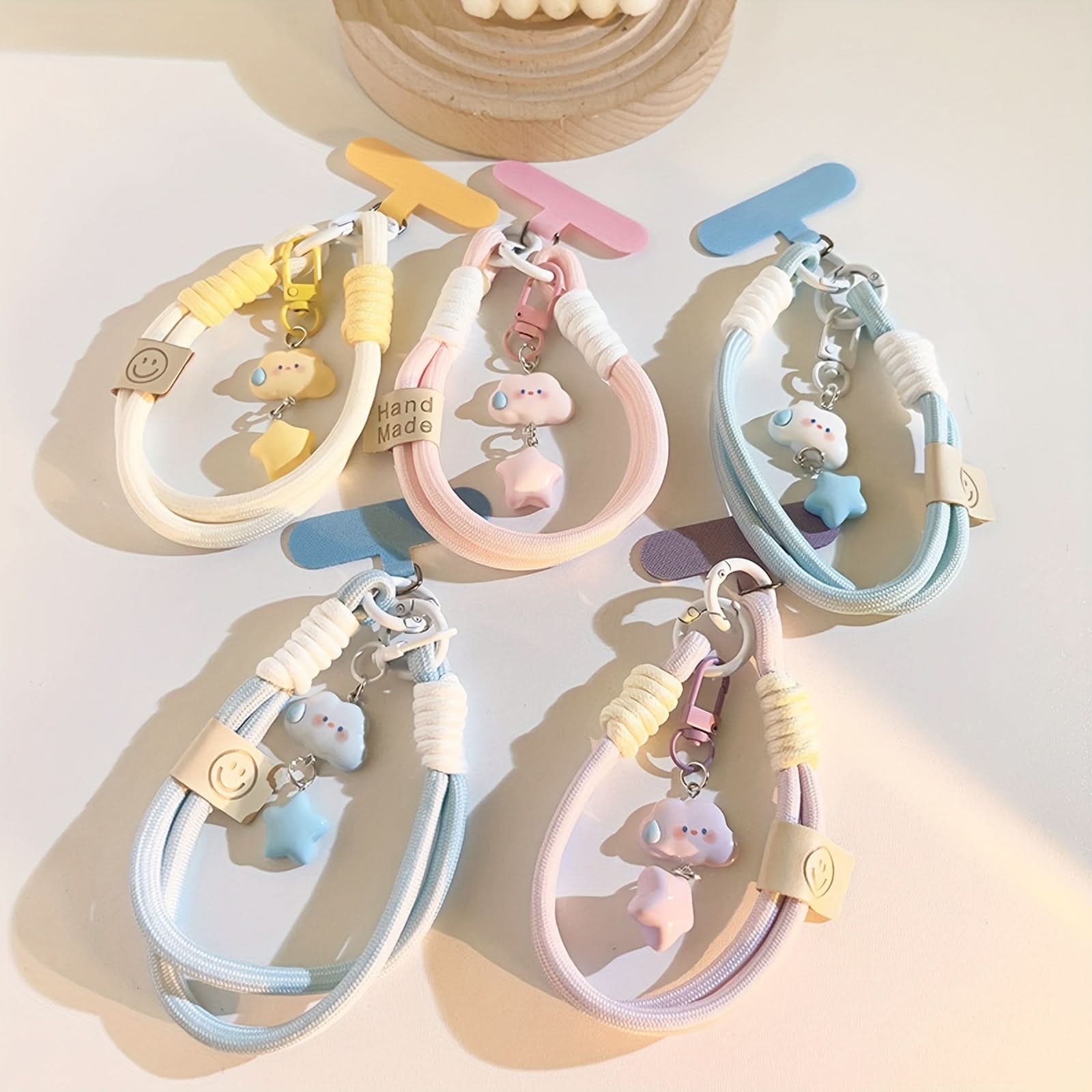 Candy-Colored Cloud and Star Phone Strap
