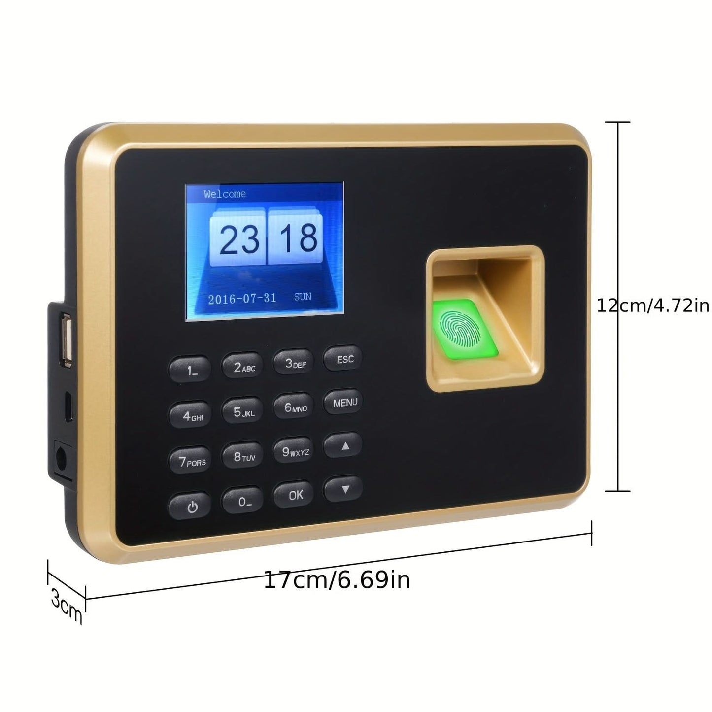 Biometric Fingerprint Time Clock with ID Card Recognition