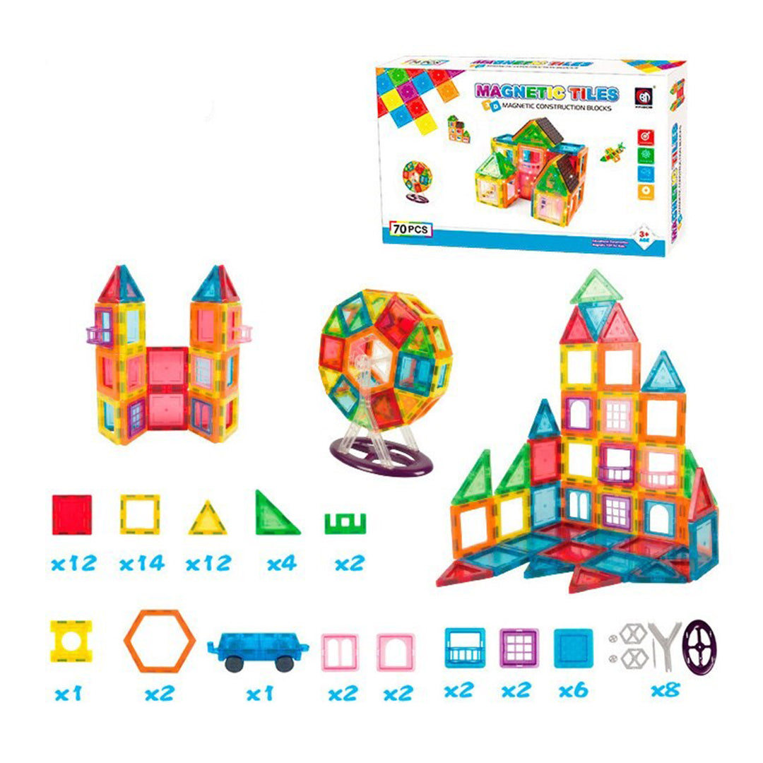 Magnetic Tiles Blocks 70pcs