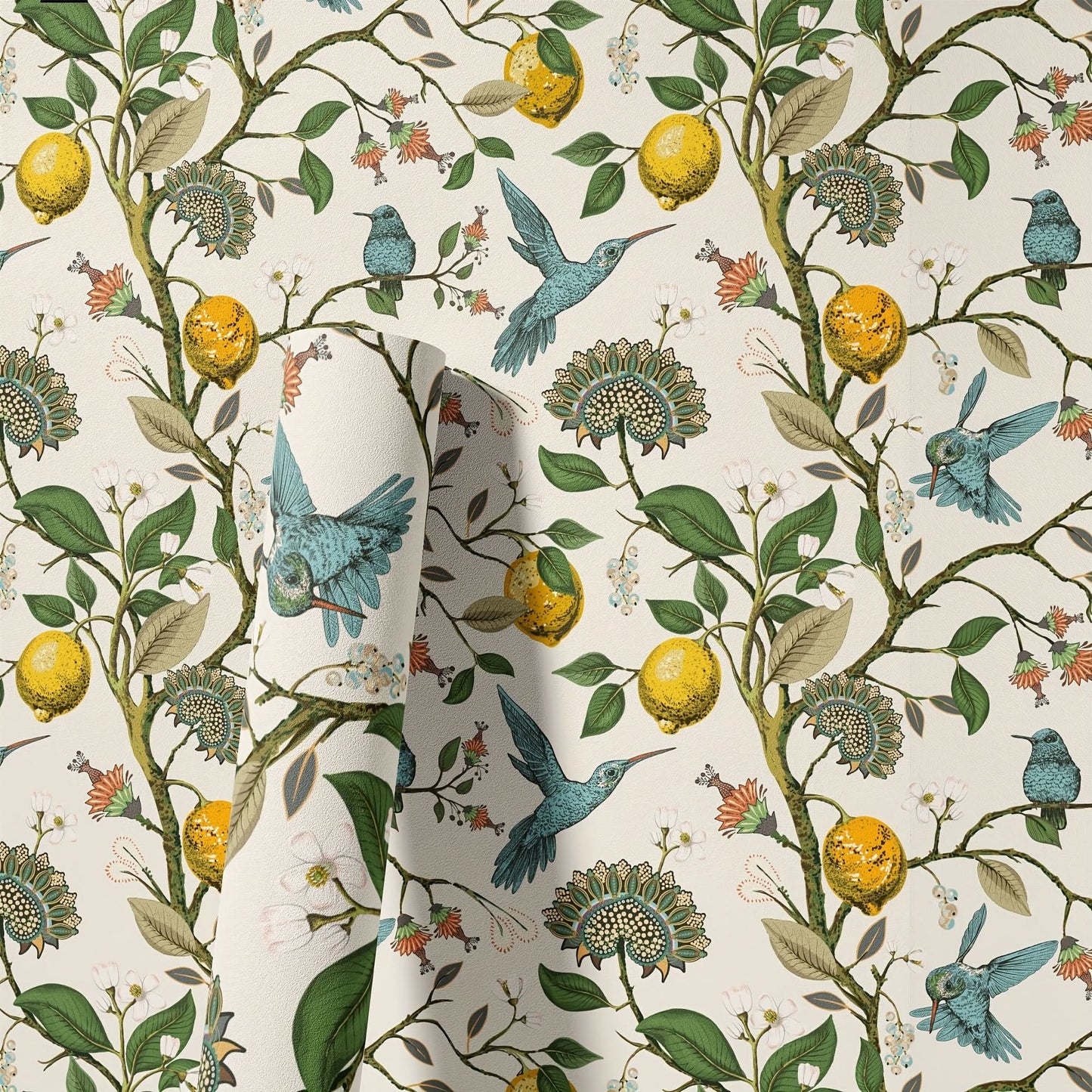 Bluebird Lemon Tree Removable Wallpaper Roll