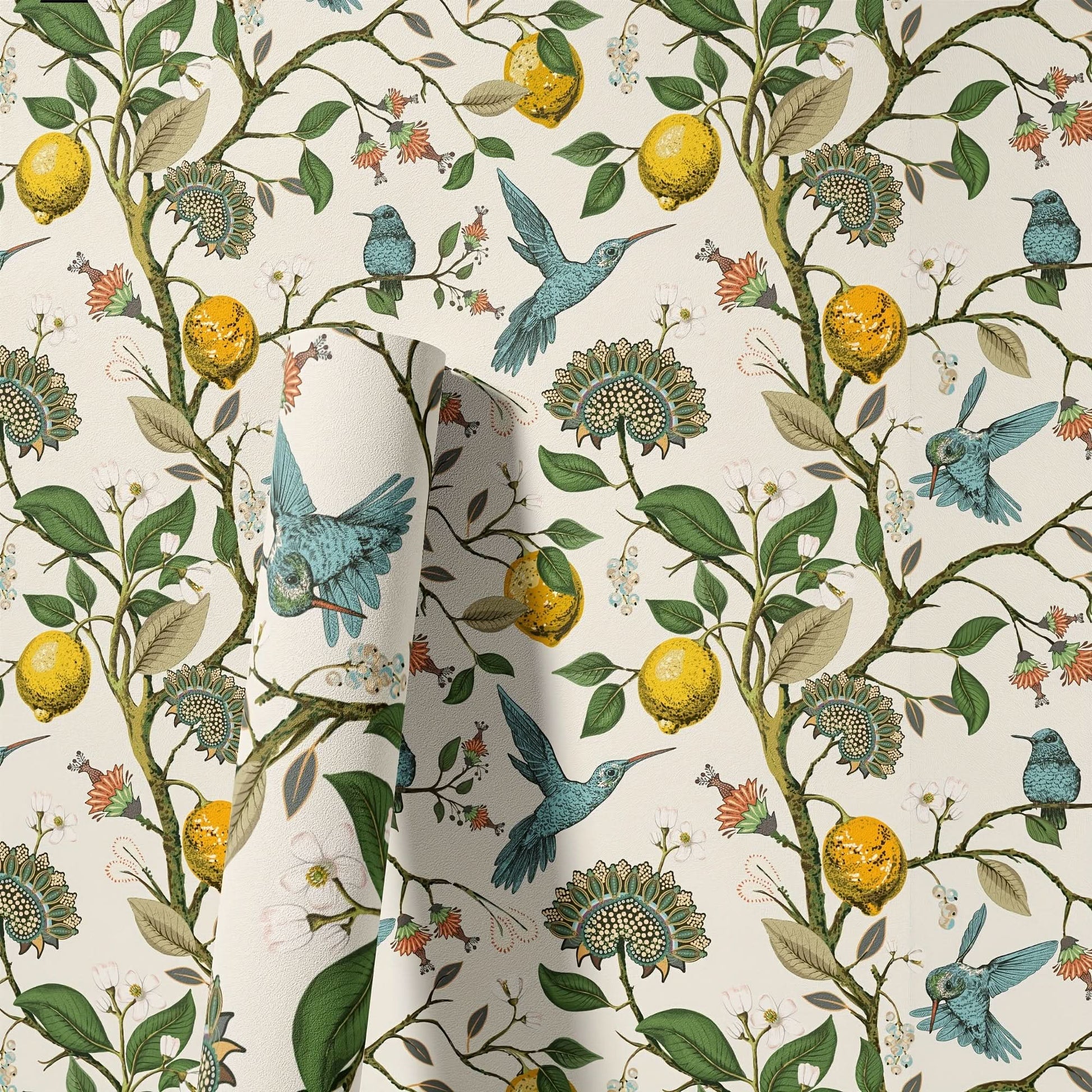 Bluebird Lemon Tree Removable Wallpaper Roll