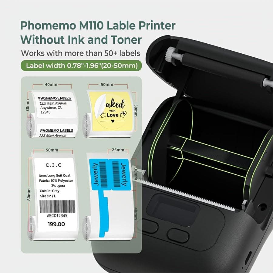 Compact Wireless Thermal Label Printer for Mobile